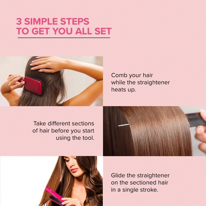 Syska Super Glam Hair Straightener with Ceramic Plates, Heat Balance Technology and Overheat Protection - Armaa Store Pk