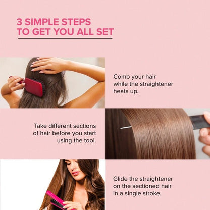 Syska Super Glam Hair Straightener with Ceramic Plates, Heat Balance Technology and Overheat Protection - Armaa Store Pk