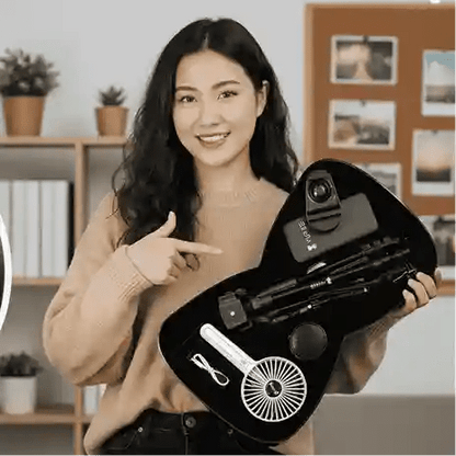 Vurse Portable Content Creator Kit - Tripod, Fan, Power Bank & Mini Speaker - Armaa Store Pk
