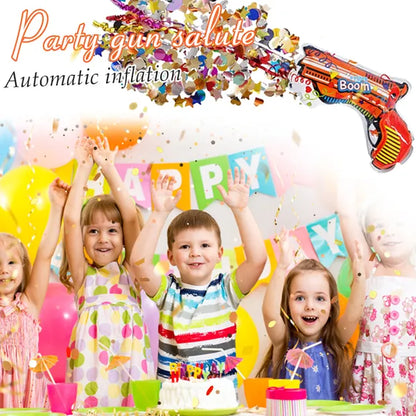 Inflatable Fireworks Pistol Confetti Boom - Birthday Party Cheer Props (5 Pcs)