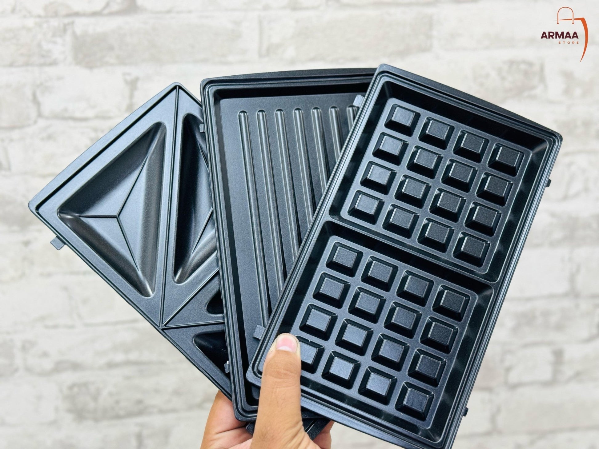 Raf 3 in 1 Sandwich Maker | Sandwich Maker with Grill, and Waffle plates - Armaa Store Pk